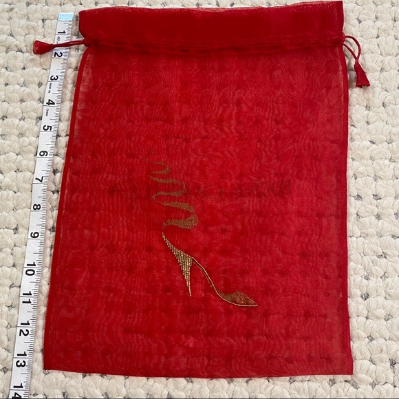 RENE CAOVILLA Signature Red Organza Heels Bag - Picture 5 of 8
